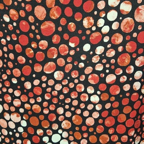 KasperโPlus Size Midi Crimson Cream Multi-Color Printed Skirt 3X - Picture 3 of 10